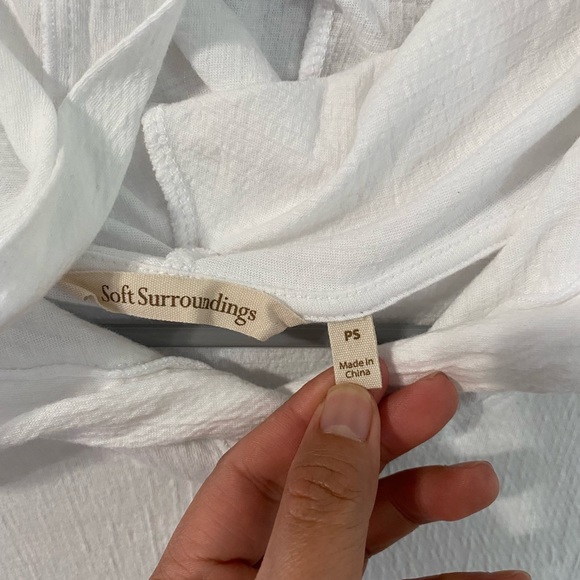 Soft Surroundings White Hoddie Pullover  Lagunitas Dress. Size PS - Picture 11 of 11